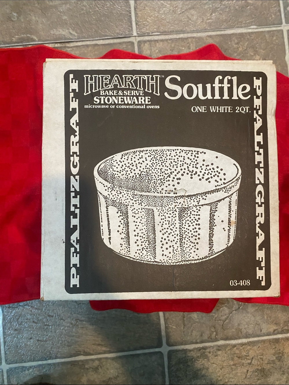 Pfaltzgraff Hearth White Soufflé Dish Vintage